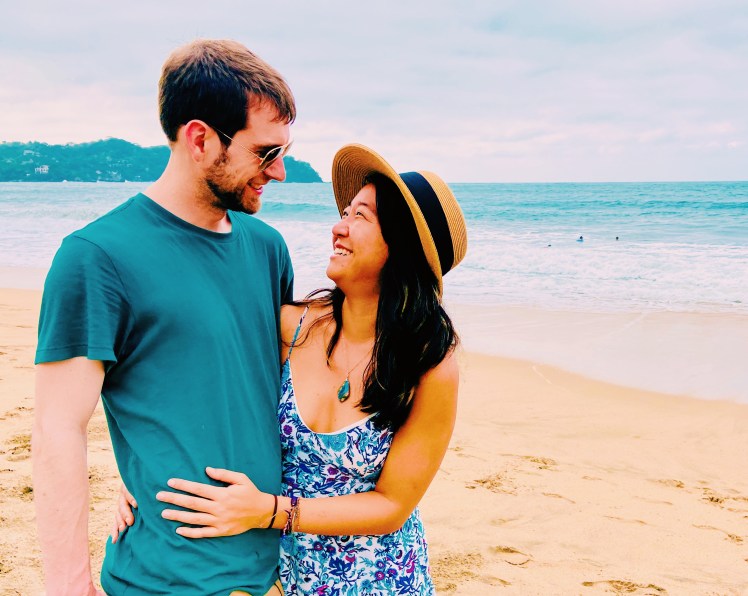 Couple in love on beach