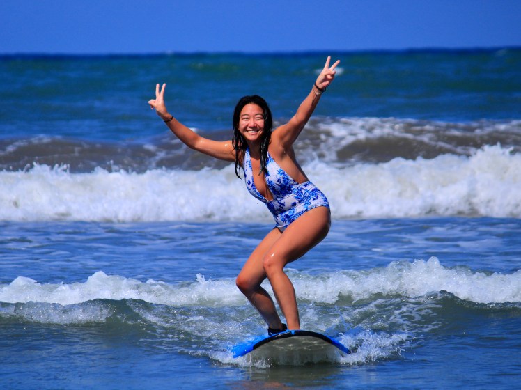 Happy surfer girl