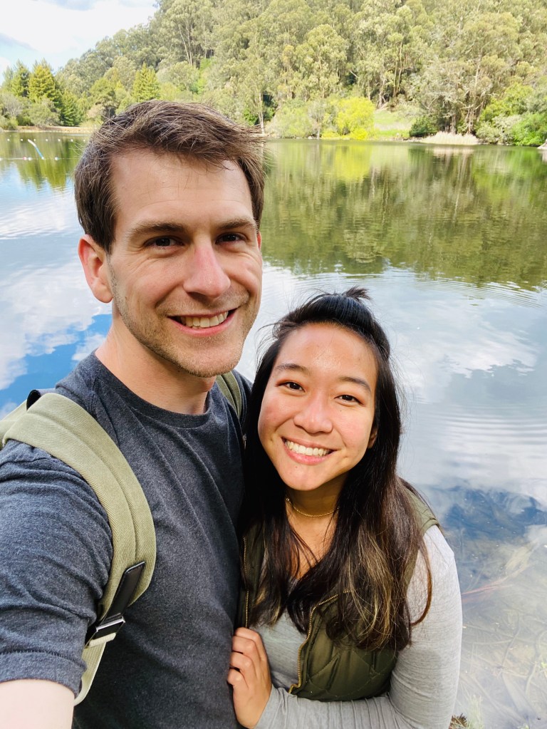 Couple hiking in berkeley