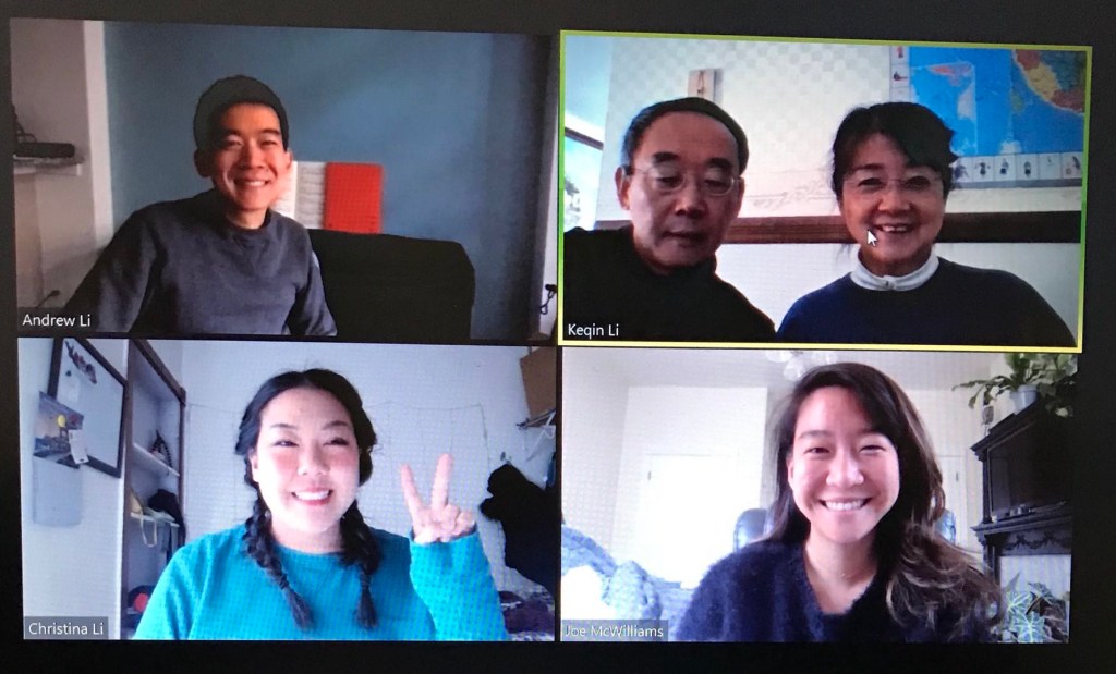 Family chat on zoom