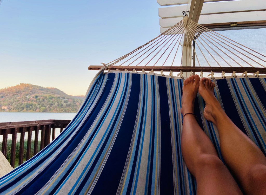 Chilling on hammock