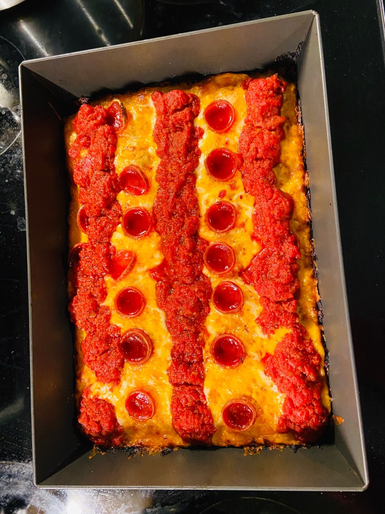 Detroit style pizza