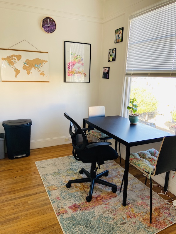 dining room decor in Haight apartment SF 