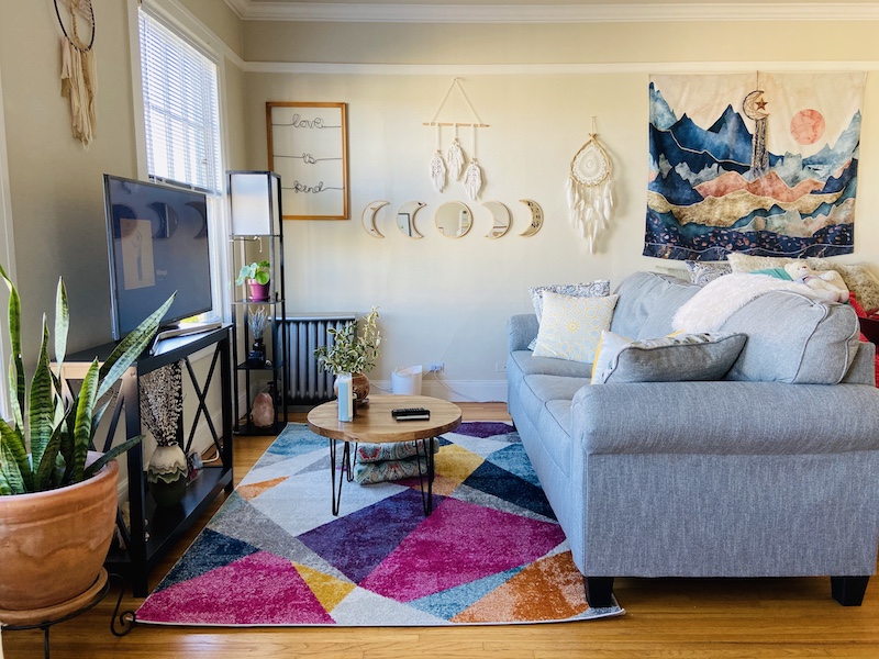 Living room in Haight apartment SF 