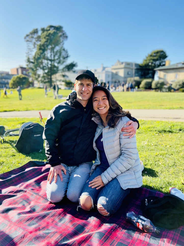 Couple photo at San Francisco park