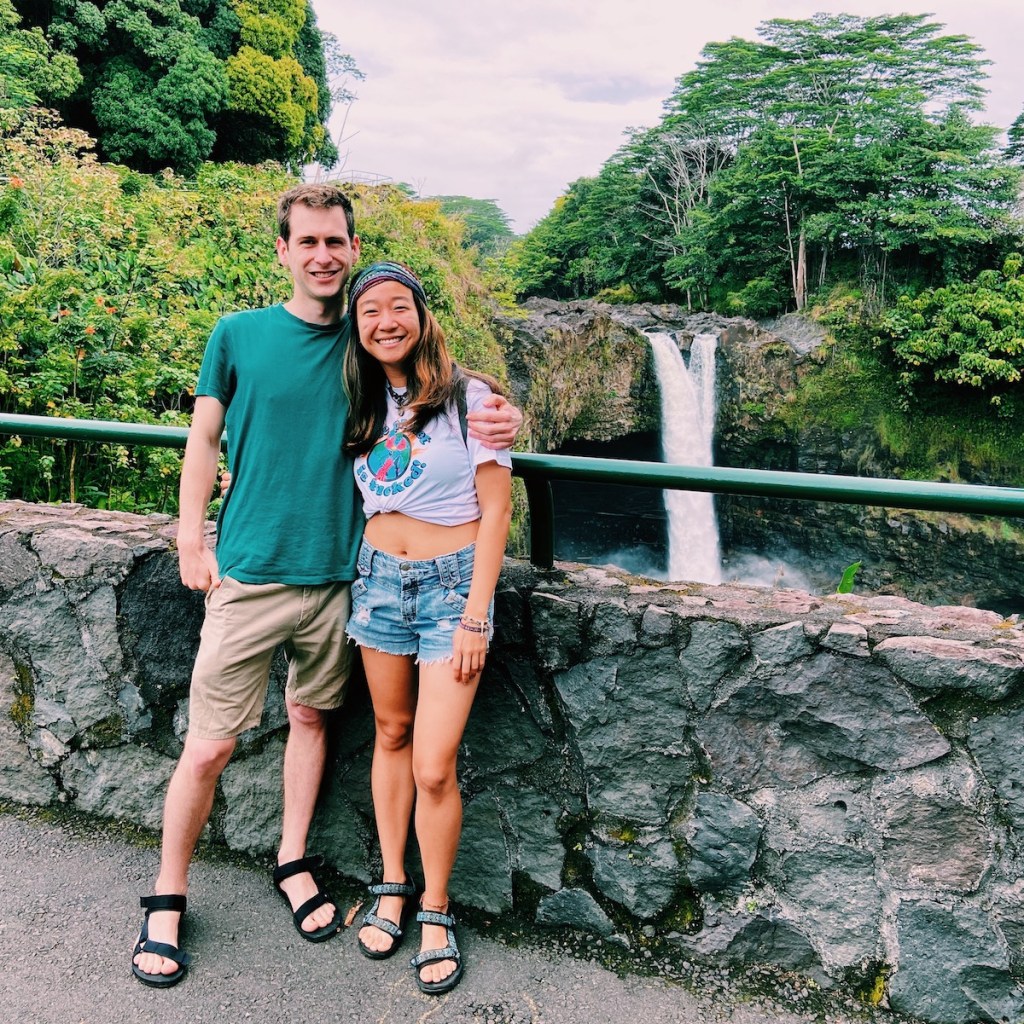 Couple and Rainbow Falls 