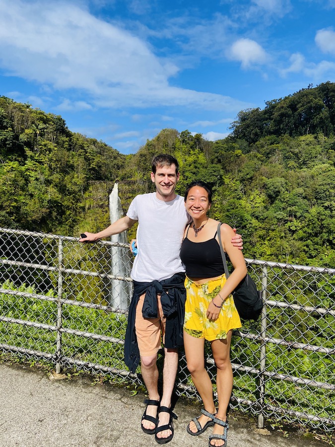 Couple and Akaka Waterfall