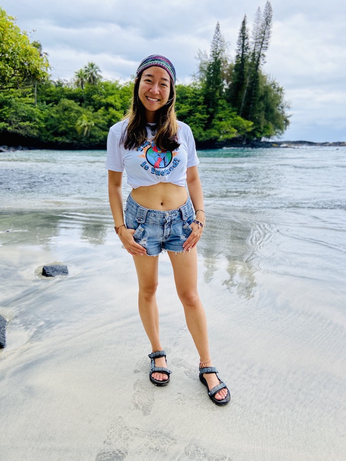Post hike picture on the beach