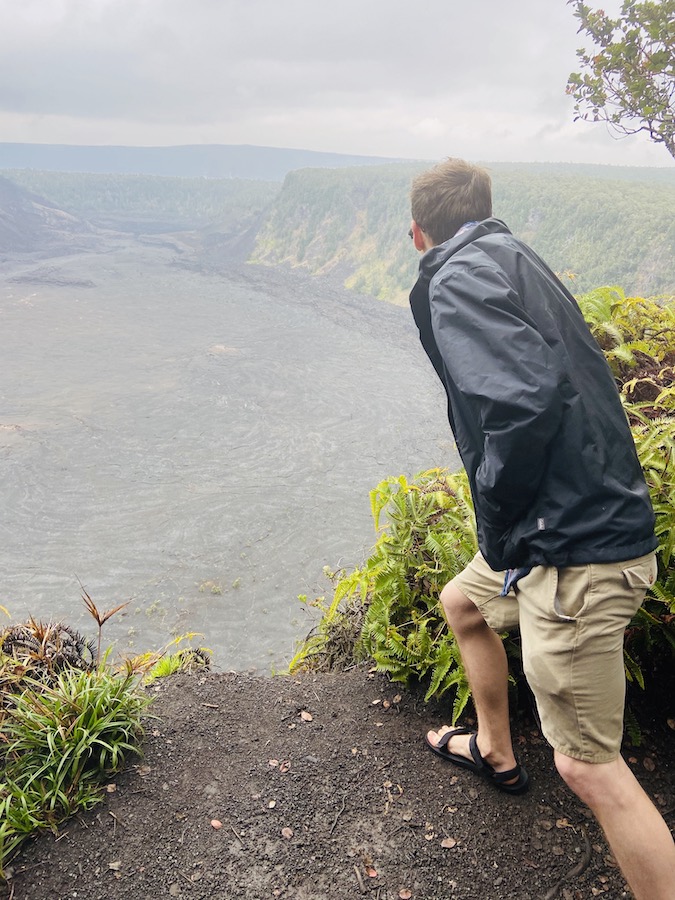 Looking down at Kilauea Iki Crater