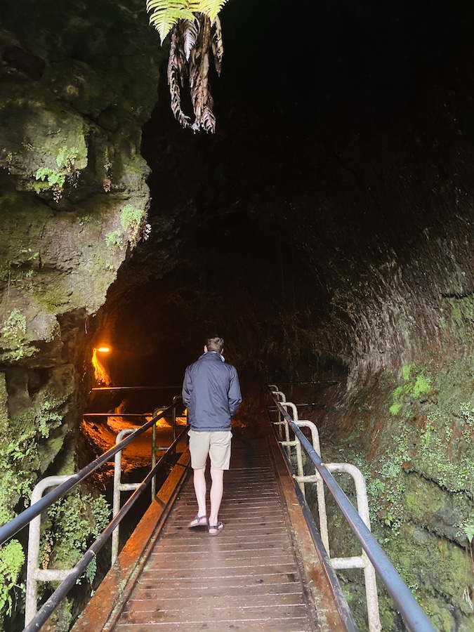 Lava tube in Hawaii Volcano National Park