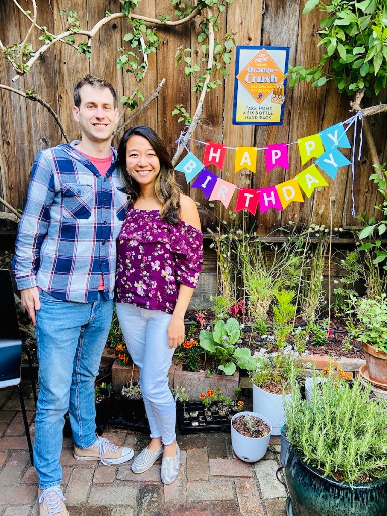 Birthday party in garden