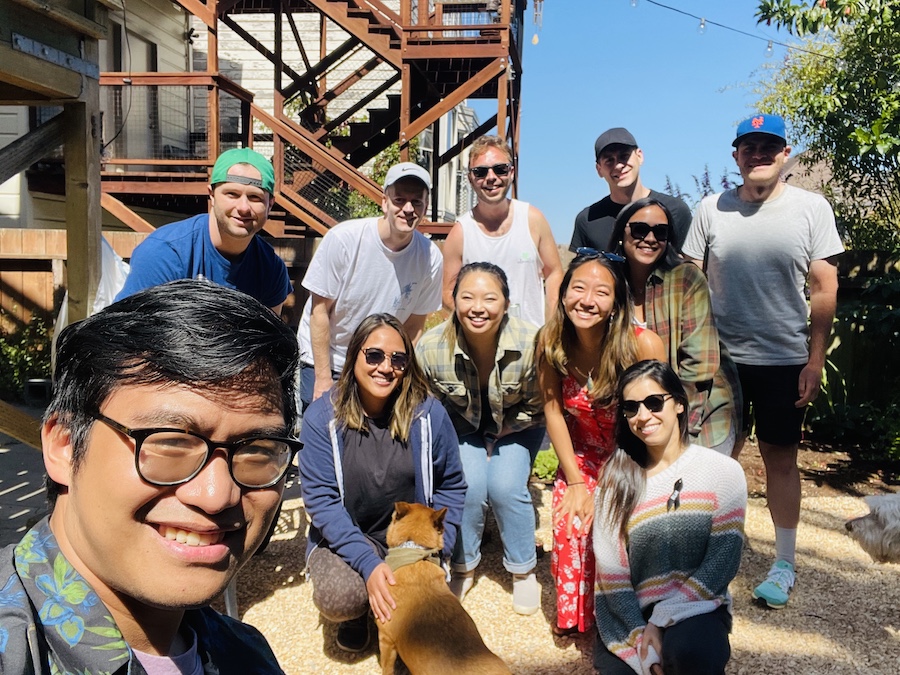 Friends at Memorial Day barbecue in the Haight 