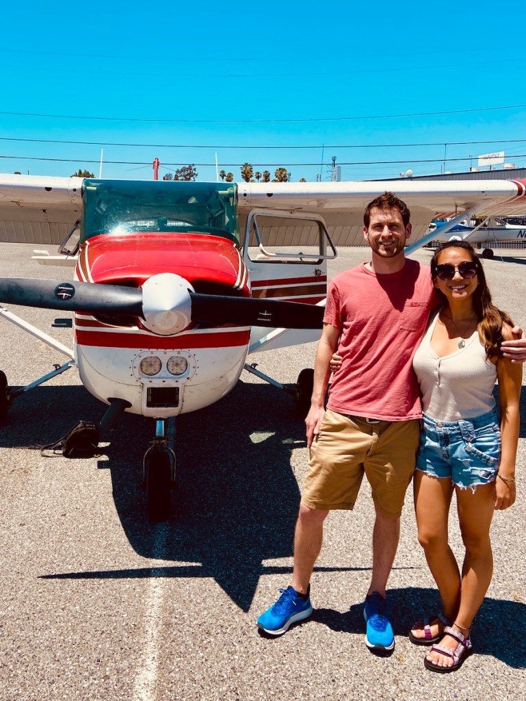 Flight lesson with a Cessna 
