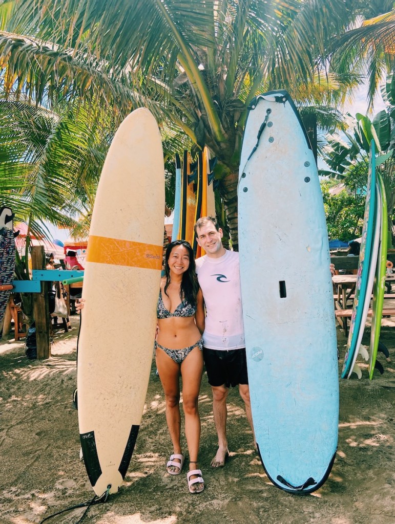 Posing with surf boards