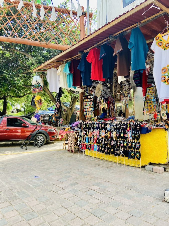 Shopping by the beach in San Pancho