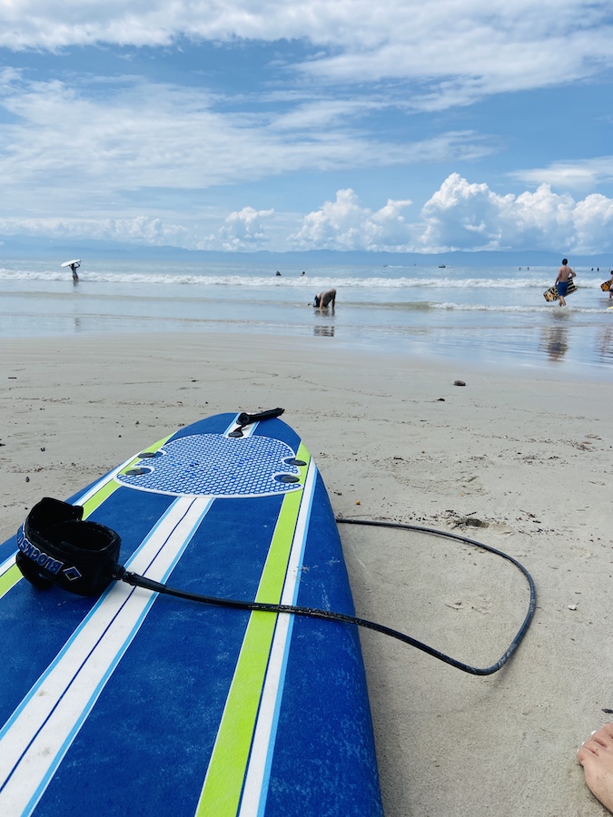 Surf board at Stinky's in Punta Mita