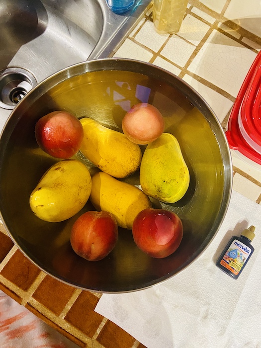 Washing fruit