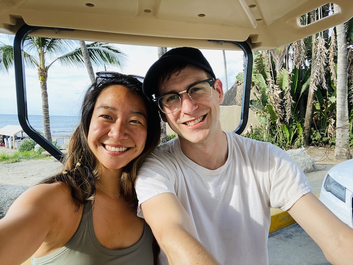 Joy ride selfie with golf cart