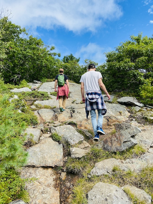 Hiking up Mount Battie