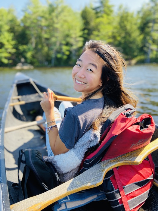 Canoeing on the lake