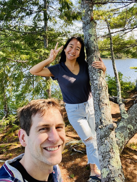 Exploring islands on the lake