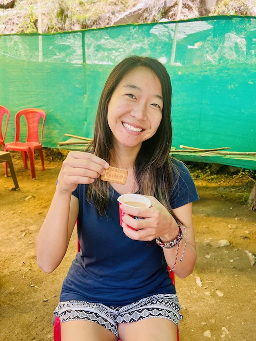 Parle G cookies with chai