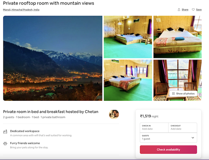 Airbnb posting
