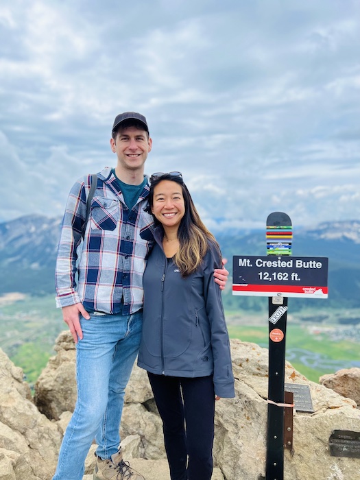 Top of Crested Butte mountain peak