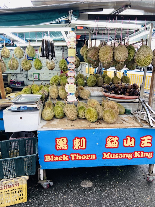 Durian stall in Penang