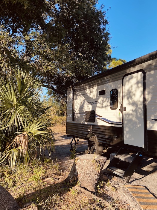 trailer at Fort Pickens campground